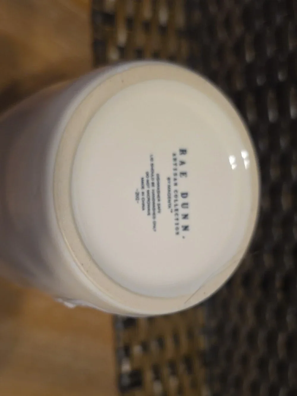 Rae Dunn White Ceramic 'TEA' Canister with Wood Lid
